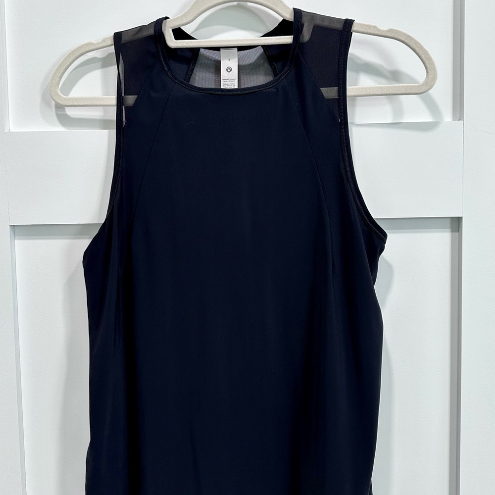 lululemon athletica Black Mesh-Trim Athletic Tank